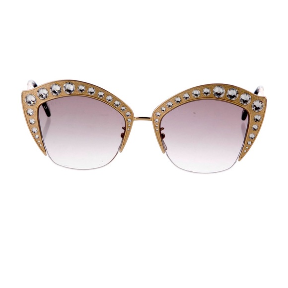 Gucci Embellished Cat Eye Sunglasses w/Case - Picture 1 of 4